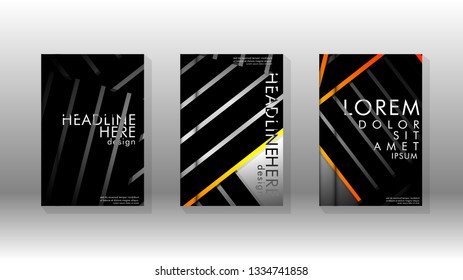 Cover book with a geometric design background. Valid for banners, placards, leaflets, poster designs, etc. Eps10 vector template