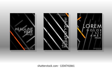 Cover book with a geometric design background. Valid for banners, placards, leaflets, poster designs, etc. Eps10 vector template