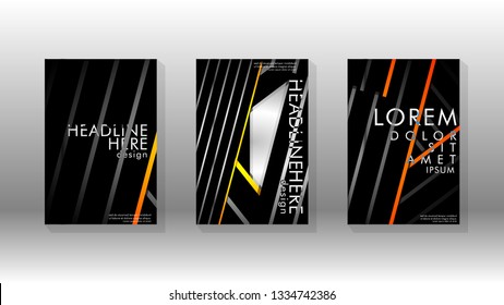 Cover book with a geometric design background. Valid for banners, placards, leaflets, poster designs, etc. Eps10 vector template