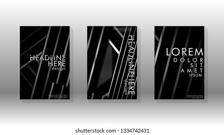 Cover book with a geometric design background. Valid for banners, placards, leaflets, poster designs, etc. Eps10 vector template