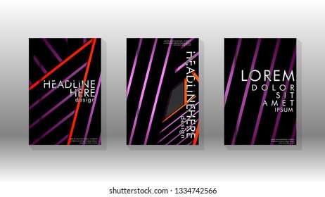 Cover book with a geometric design background. Valid for banners, placards, leaflets, poster designs, etc. Eps10 vector template