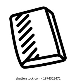 Icono del libro de carátula ilustración vectorial aislada. Icono de vector de estilo negro de alta calidad