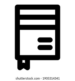 Cover book icon outline style, this icon will support your website