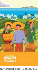 Cover book idea for agriculture business modern flat design illustration