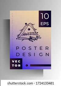 Cover for book, magazine, booklet, catalog, brochure. Colorful design with hand drawn elements. A4 format. Vector 10 EPS.
