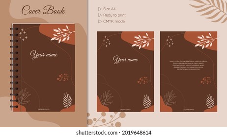 cover book minimal leaf a4