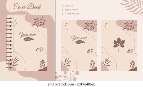 cover book minimal leaf a4