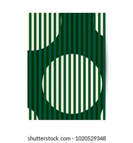 Cover for a book, notebook and diary in the form of an abstraction with stripes and circles.