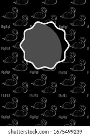 Plantilla de diseño de swans de modelos de cartón para la industria impresa