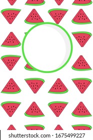 Cover book pattern watermelon fruit design template for print industrial