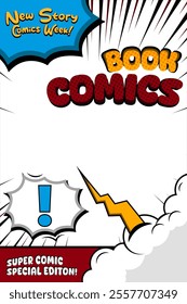 cover book poster comic template magazine vector