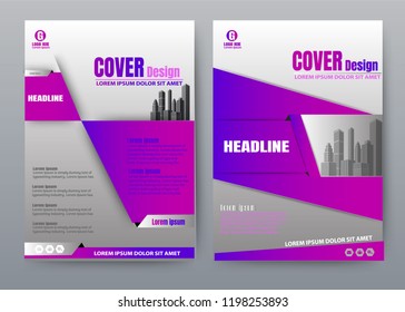 Cover book presentation brochure design template vector. City concept on A4 layout. Business flyers report magazine poster.