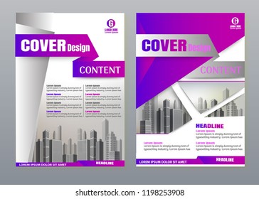 Cover book presentation brochure design template vector. City concept on A4 layout. Business flyers report magazine poster.