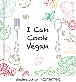 Cover book template food design