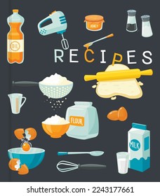 Cover book template recipe bakery