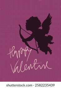 Cover book, valentine day with Cupid angel