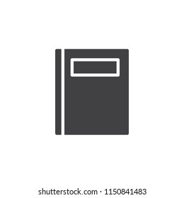 Cover book vector icon. filled flat sign for mobile concept and web design. Text book simple solid icon. Symbol, logo illustration. Pixel perfect vector graphics
