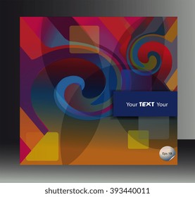 cover booklet abstract motley spiral shape background