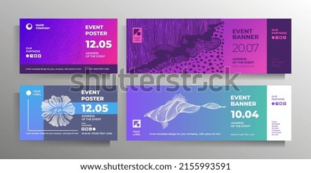 Cover for brochure, banner, flyer, poster. Set of vector templates.