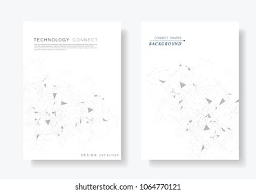 Cover brochure or book with abstract pattern of connected points and lines.