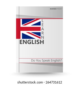 Cover brochure design, abstract as learn English