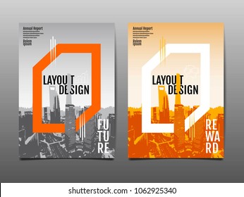 cover brochure design template ,annual report , flyer,  flat design, colorful abstract background, vector.