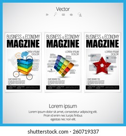 Diseño de folletos de portada, vector