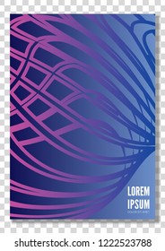 Cover, brochure, flyer template design with abstract background. Vector illustration.