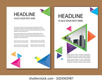 cover brochure with green color