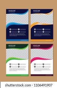 cover Brochure layout annual report poster flyer in A4 template background with geometric shape