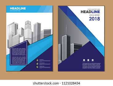 cover Brochure layout annual report poster flyer in A4 with geometric shape