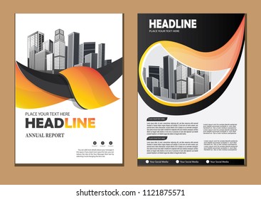 cover Brochure layout annual report poster flyer in A4 with geometric shape