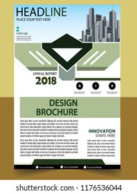 cover Brochure layout annual report poster flyer in A4 with geometric shape