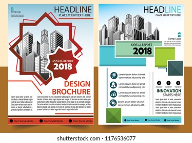 cover Brochure layout annual report poster flyer in A4 with geometric shape
