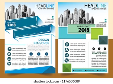 cover Brochure layout annual report poster flyer in A4 with geometric shape