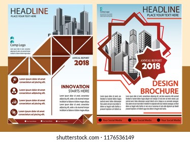 cover Brochure layout annual report poster flyer in A4 with geometric shape