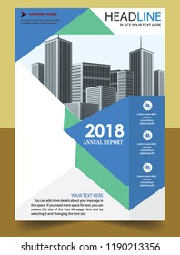 cover Brochure layout annual report poster flyer in A4 with geometric shape
