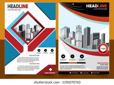 cover Brochure layout annual report poster flyer in A4 with geometric shape