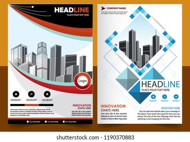 cover Brochure layout annual report poster flyer in A4 with geometric shape