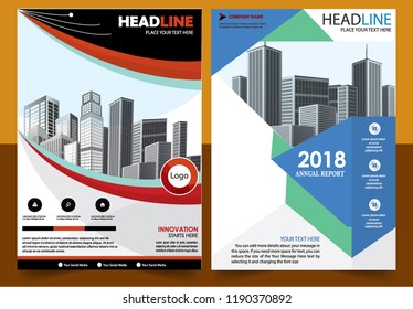 cover Brochure layout annual report poster flyer in A4 with geometric shape