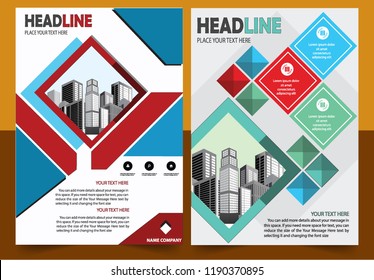cover Brochure layout annual report poster flyer in A4 with geometric shape
