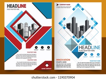 cover Brochure layout annual report poster flyer in A4 with geometric shape