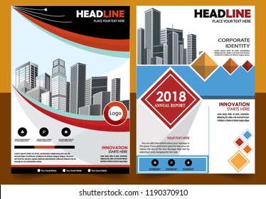 cover Brochure layout annual report poster flyer in A4 with geometric shape