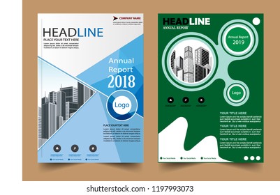 cover Brochure layout annual report poster flyer in A4 with geometric shape