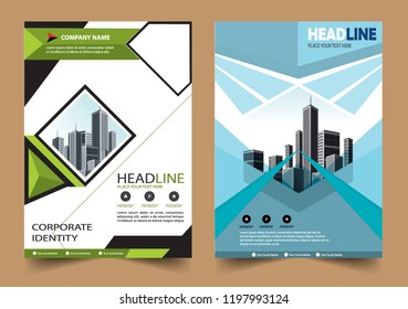 cover Brochure layout annual report poster flyer in A4 with geometric shape