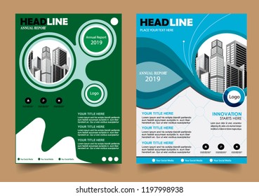 cover Brochure layout annual report poster flyer in A4 with geometric shape