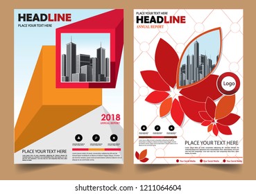 Cover Brochure layout annual report poster flyer in A4 with geometric shape