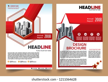 Cover Brochure layout annual report poster flyer in A4 with geometric shape