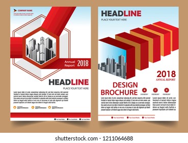 Cover Brochure layout annual report poster flyer in A4 with geometric shape