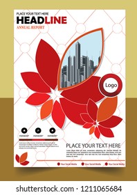Cover Brochure layout annual report poster flyer in A4 with geometric shape